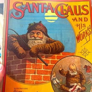 Santa vintage book. Paper. Originally published 1870.